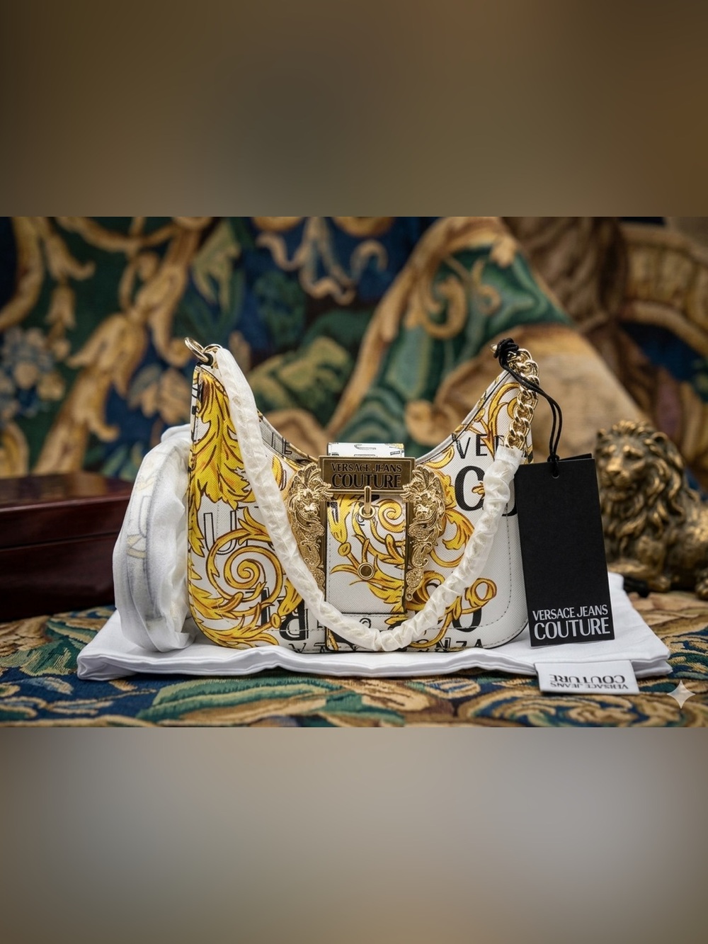 Versace Jeans Couture Baroque-Buckle Shoulder Bag